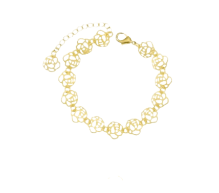 Pulseira Rosa Vazada