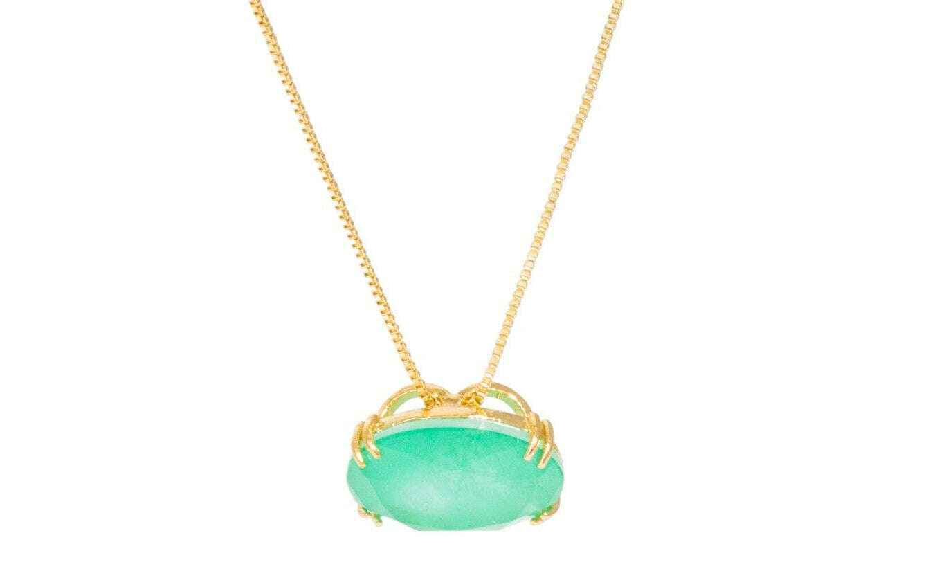 Colar Oval Esmeralda Colombiana