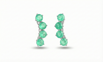 BRINCO EAR CUFF LAURA - ESMERALDA COLOMBIANA - Laure Joias