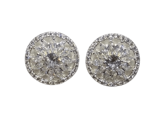 Brinco Pizza Flor Prata Rodinada