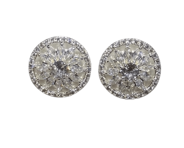 Brinco Pizza Flor Prata Rodinada