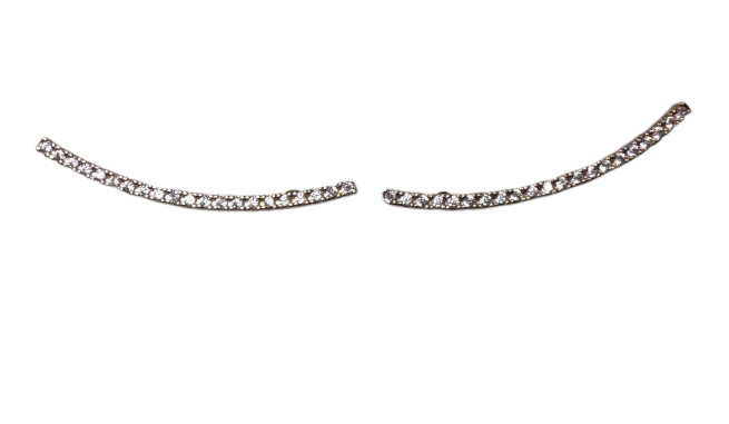 Brinco Ear Cuff Fio Cravejado Banhado a Ouro 18k