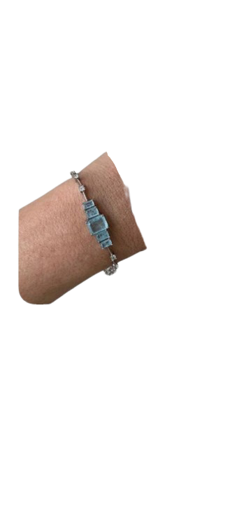 Pulseira Riviera Turmalina Light Fusion com Zircônias Brancas Banhada a Ródio Branco