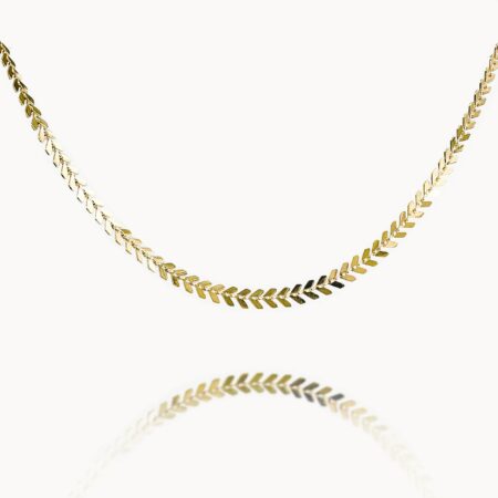 Choker Escama Lisa Banhado A Ouro 18k